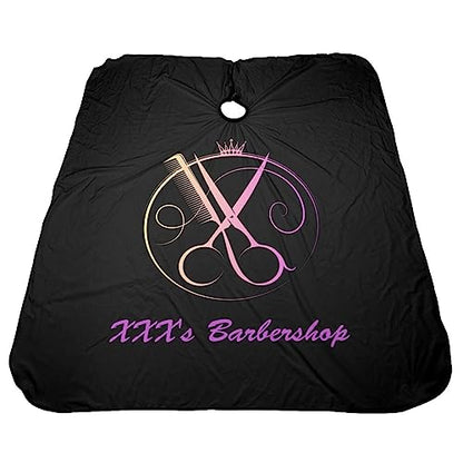 Custom Barber Cape, Personalized Haircut Salon Cape for Men - color: Barber-salon 2