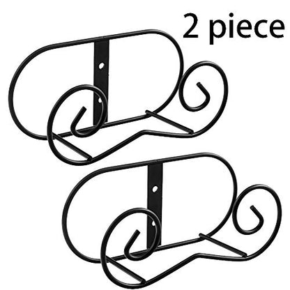 LIONWEI LIONWELI Wall Mount Plate Display Stands - Vertical Metal Holders for Decorative Plates, Picture Frames and Artwork - Black (2 Pieces) - size: Large