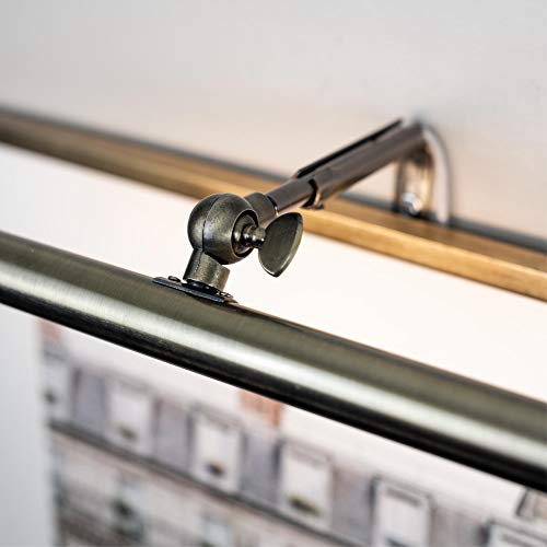 Westinghouse 7501300 14 Inch, 4 Watt Adjustable LED Picture Light with Decorative Hinge, Antique Brass Finish, 3000K