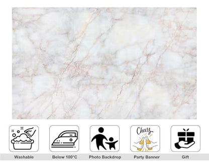10x5ft White Pink Marble Backdrop Natural Stone Texture Pattern Photography Background for Modern Themed Party Room Decorations Tapestry Banner Photo Booth Props - size: 10x5ft