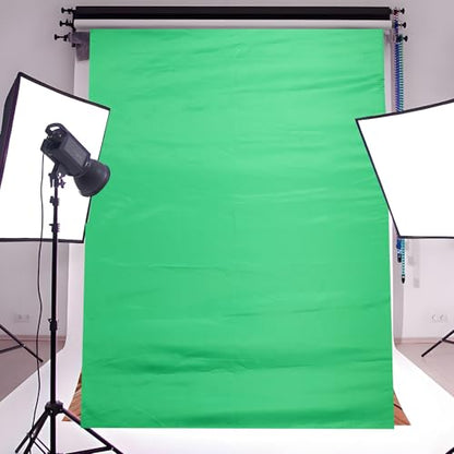Homoyoyo Chroma Key Backdrop 3x2ft Photo Green Backdrop Fabric for Video Streaming Photography Live Streaming Background Sheet for Studio Use