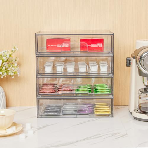Vtopmart 12.1''W Clear Stackable Storage Drawers,3 Pack Acrylic Plastic Organizers Bins for Makeup Palettes, Cosmetics, and Beauty Supplies,Ideal for Vanity, Bathroom,Cabinet,Desk Organization - style: 3pack Wide