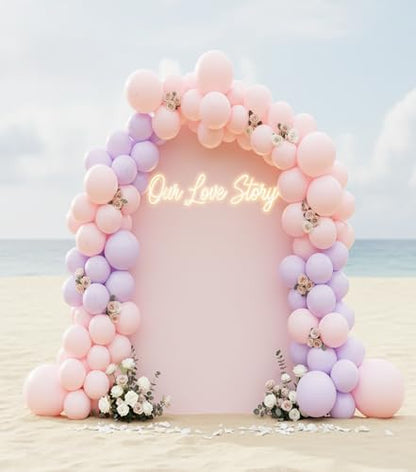 Double Sided 7.2FT Pink Arch Backdrop Cover Spandex Fitted Stretchy Arch Covers for Wedding Birthday Party Bridal Baby Shower Ceremony - color: Pink, size: 7.2FT