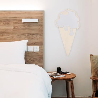 Abaodam Ice Cream Shaped Decorative Wall Mirror for Home Décor, Chic Photo Prop and Dressing Table Mirror, Small Unique Design for Living Room and Bedroom