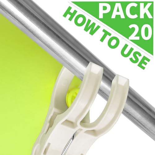 PUGPIU 20 Pack Balloon Arch Clips for Backdrop | Plastic White Spring Clamps | 3.5 Inch Heavy Duty Clip for Backdrop Stand | Birthday Wedding Decoration | Photography Studio | Crafts | Clothing - color: White2