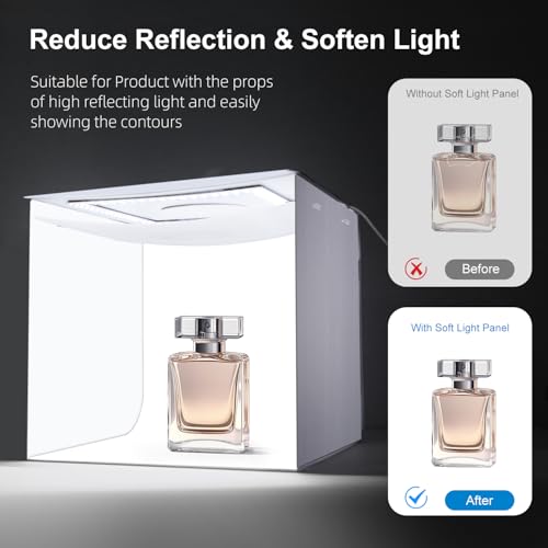Photo Light Box, Mini Photo Studio Light Box, 12"x12" Portable Folding Photography Light Tent kit with CRI >97 144 LED Light 3600lm 5500k & 4 Backdrops for Jewelry/Watches/Small Size Products - size: 12*12*12inch