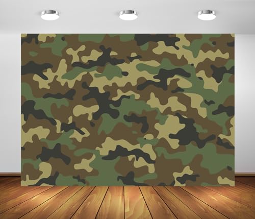 BELECO 12x8ft Fabric Abstract Camouflage Texture Backdrop Army Soldier Military Background Welcome Soldier Theme Party Decorations Kids Adults Birthday Shooting Photo Studio Props - size: 12x8FT