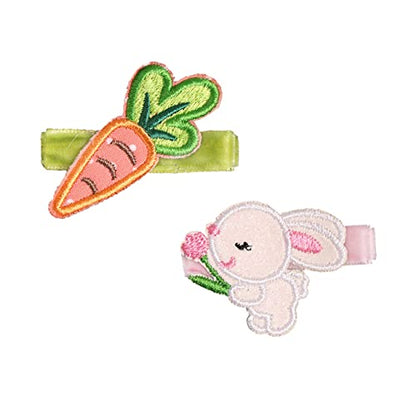 Baby Girls Carrot Hair Clips Pin Easter Bunny HairClips Carrot Hair Barrettes Pin JHE27 (2 Pcs Set-B) - color: 2 Pcs Set-B