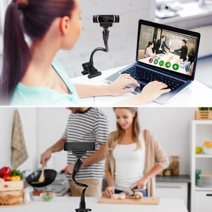 Smatree Flexible Jaws Flex Clamp Mount Gooseneck Extension Compatible for OSMO 360,Webcam C925e/C922x/C922/C930e/C930/C920x,N60/Hello Cam,Gopro Hero13/12/11/10/9/8/7/6/5/4/2018/Arlo Ultra/Pro 2/Pro 3