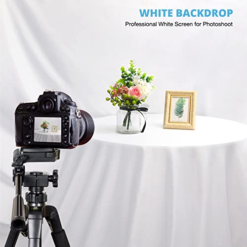 Aimosen 10x10 FT White Backdrop Background for Photography, Large Pure Photo Backdrop Curtain Drapes, High Density Screen Backdrops for Party Portrait Photoshoots Booth Video Studio - color: White