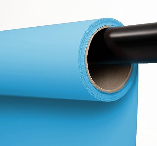 Kate Seamless Paper Backdrop for Photography Blue Seamless Backdrop Paper (86''x32.8' Lite Blue) - color: Lite Blue, size: 86''x32.8'