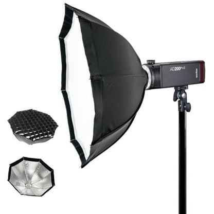 Godox AD-S7 Multi-Functional Softbox, 48cm Umbrella Softbox for Godox AD360II AD200 AD200Pro AD200Pro II AD200 Pro II