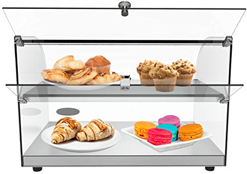 KoolMore - DC-2C 22" Commercial Countertop Bakery Display Case with Front Curved Glass and Rear Door - 1.5 cu. ft. - size: 22 in. - 2 Shelves