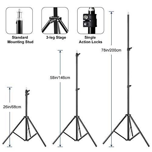 MOUNTDOG Softbox Lighting Kit, 2x19.7"x27.5" Photography Continuous Lighting System with 2pcs 85W 5700K E27 Socket LED Bulbs and Remote for Portrait Product Fashion Photography - color: white-2