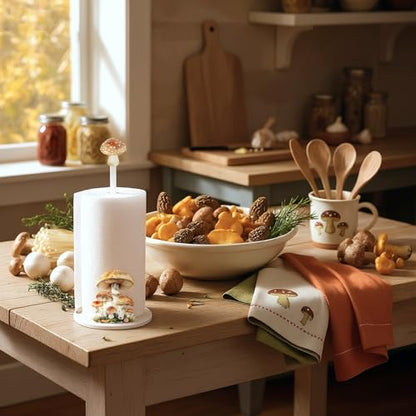 Namalu Mushroom Paper Towel Holder Mushroom Kitchen Decor Kitchen Fun Paper Towel Holder Dispenser for Bedroom Toilet Countertop Decor - style: Mushroom