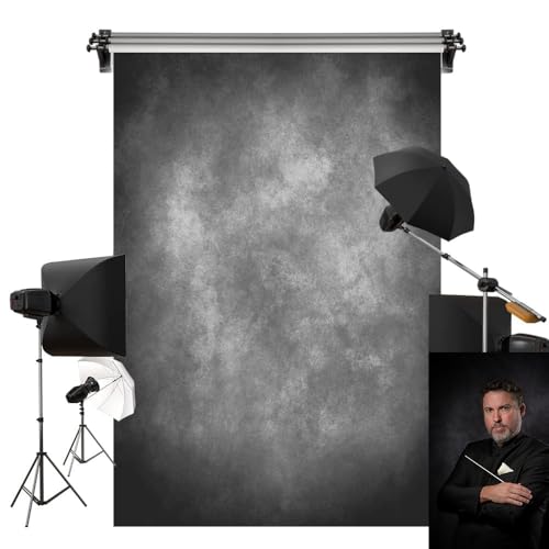 Kate 8x8ft/2.5x2.5m Gray Texture Backdrop Gray Purple Abstract Portrait Headshot Backgrounds for Photoshoot, Photo Video Studio Prop - color: Grey, size: 8x8ft