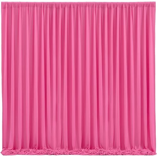 Hot Pink Backdrop Curtain 4 Panels-Wrinkle-Free Polyester Photography Drapes for Wedding Party Photo Background Decorations- 16 X10FT (Hot Pink) - color: Hot Pink, size: W4' x H10'(4 panels)