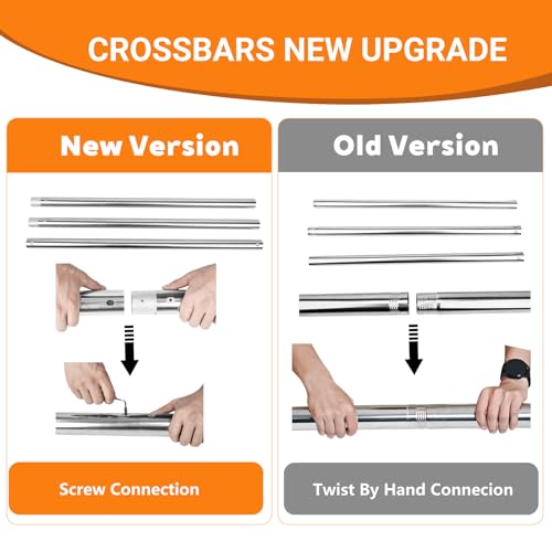 Photography Backdrop Roller Support System, 3 Rollers, 120-inch Stainless Steel Crossbars, Wall/Celing/Light Stand Backdrop Mount, Background Support
