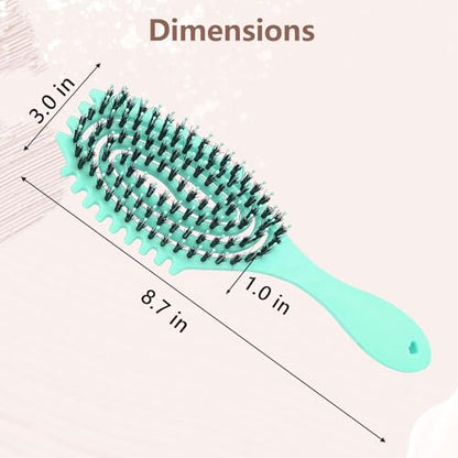 Hair Brush For Fine Hair, Curl Defining Brush For Women Soft Hair Detangler Brush (Vented Green) - color: Vented Green