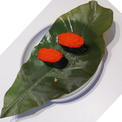 Rainlily Wen Sushi Plate Decoration Green Leaf Real Leaves Big Leaf Houpoea officinalis Leaves Party Decoration (40, Green)