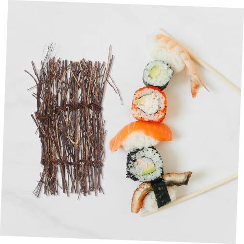 6pcs Fence Sushi Tray for Japanese Sashimi Seafood Display Natural Rustic Food Photography Props Stylish Restaurant Decoration Plates with Fine Texture and Vivid Design