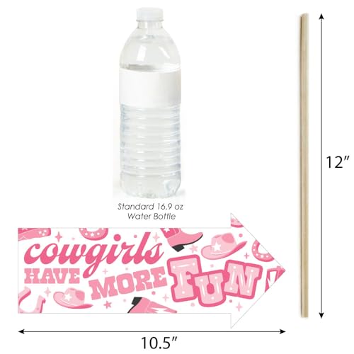 Big Dot of Happiness Funny Last Rodeo - Pink Cowgirl Bachelorette Party Photo Booth Props Kit - 10 Piece - color: Rodeo