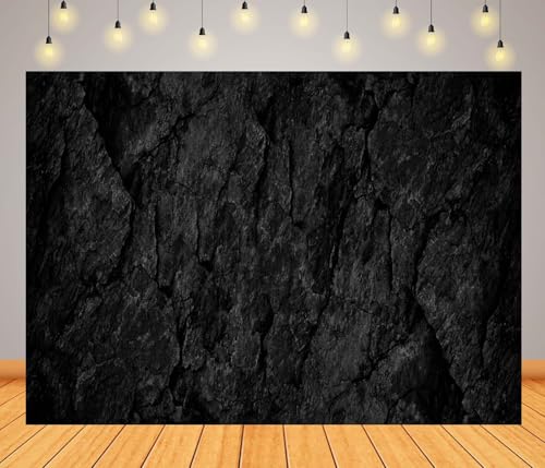 BELECO 20x10ft Fabric Black Concrete Wall Backdrop Vintage Stone Rock Texture Background Birthday Party Decorations Banner Kids Adults Portrait Photoshoot Studio Props - size: 20x10FT