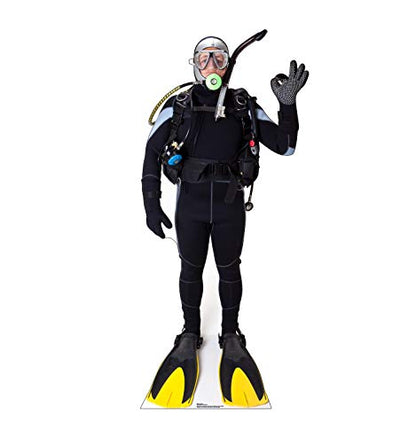 Cardboard People Scuba Diver Life Size Cardboard Cutout Standup - color: Scuba Diver