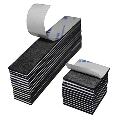 Double Sided Foam Tape, Double Sided Mounting Tape,130PCS, Heavy Duty Sticky Adhesive Tape, Include Strip and Square, for Crafts,Mixtiles, Photos, Walls, Home Decoration (Black)