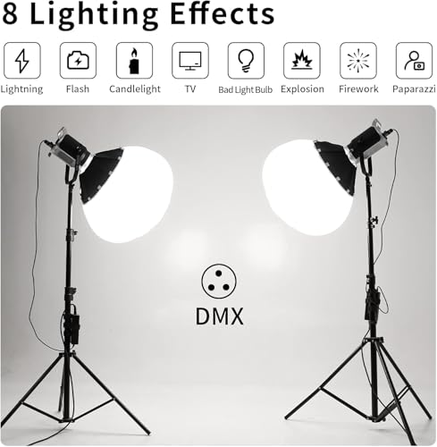 GVM 200W LED Video Light with Lantern Softbox, SD200D Photography Studio Lighting Kit with Bluetooth/DMX Control, 93000lux@0.5m 3200K-5600K Bi-Color Continuous Output Lighting for YouTube - size: 200w
