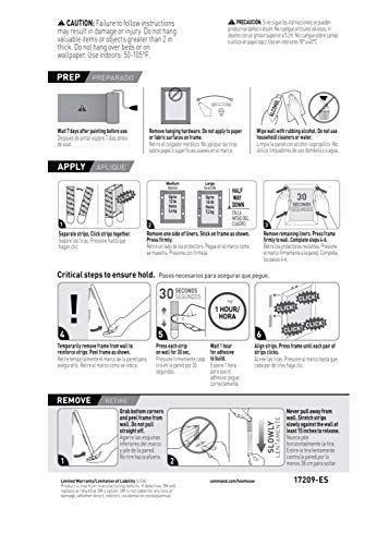 Command 15 lb & 10 lb Large and Medium 16 Pairs Picture Hanging Strips (32 Strips), Damage-Free Hangers for Picture Frames, No Tools Required, Great for Home Room Wall Decor, White Adhesive - size: Medium & Large