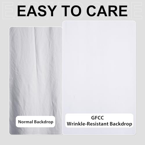 GFCC Wrinkle-Resistant White Backdrop Background for Photography Thick Photo Booth Backdrop for Photoshoot Background Screen Video Recording Parties Curtain(7.5FTX10FT) - color: White, size: 7.5ftx10ft-Unwrinkled