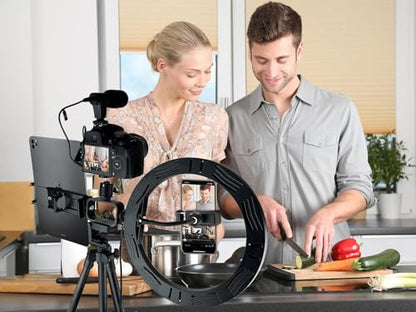 Vlogging Kit with Ring Light Tripod – Content Creator Kit for iPhone, Android & Tablets, Microphone, Remote, YouTube & TikTok Starter Kit for Influencers - size: 3) Pro Kit