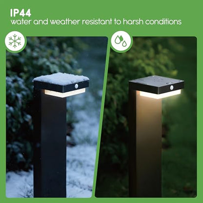 20.5" Solar Pathway Lights - Walkway Solar Lights for Outside - PIR Sensor & Two Lighting Modes - Rechargeable Battery Lasts Up to 55 Hours - 3000K - IP44 Weather Resistant - 2 Pack - size: 2 Pack Landscape Lights