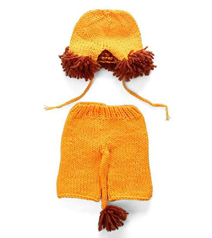 Matissa Newborn Baby Girl/Boy Crochet Knit Costume Photography Prop Hats Outfits - color: Baby Lion