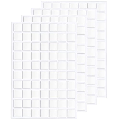 JANYUN 560 Pcs Double Sided Sticky Dots Removable Square Putty Clear Double Sided Tape for Crafts No Trace Sticky Tack Adhesive Tape (Square10 mm) - size: 0.39"x0.39" Square