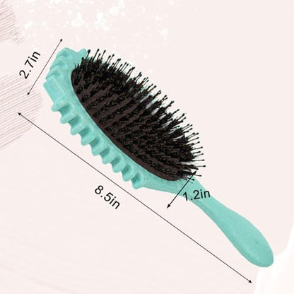 Hair Brush For Fine Hair, Curl Defining Brush For Women Soft Hair Detangler Brush (Green) - color: Light Green