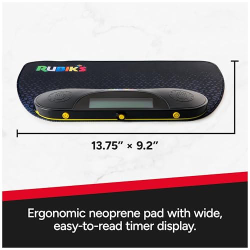 Rubik’s Cube, Speed Timer & Mat, Ergonomic Display Device & Precision Timing Mat for Competitive Speedcubing Brain Teaser Puzzle for Adults Problem-Solving Brain Teaser Fidget Toy for Kids Ages 8 & Up - color: Rubiks Speed Timer and Mat