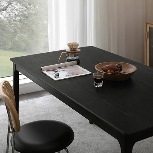 Heroad Peel and Stick Wallpaper 17.5" x 197" Wood Contact Paper Wood Wallpaper Black Wood Grain Contact Paper Thicken Textured for Cabinets and Drawers Countertops Waterproof Self Adhesive Vinyl - color: Black, size: 17.5" x 197"