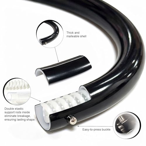 OurWarm 9.35FT & 6FT Balloon Arch Kit, Free Bending Shape Balloon Arch Stand with Base, Floor Half Balloon arch for Wedding Birthday Party Baby Shower Yard Lawn Home Graduation Party Decorations - style: Black Arch Stand with Base