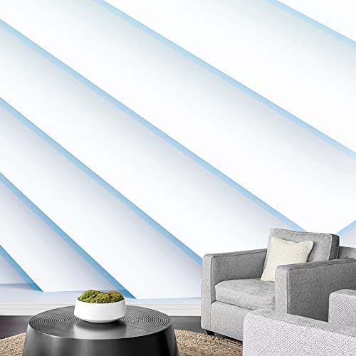 wall26 Removable Wall Sticker/Wall Mural Geometric 3D White Polygon Pattern Abstract Shapes Digital Art Modern Art Decorative Panorama Multicolor for Living Room, Bedroom, Office - 100"x144" - color: W28-2206-dom14, size: 100"x144"