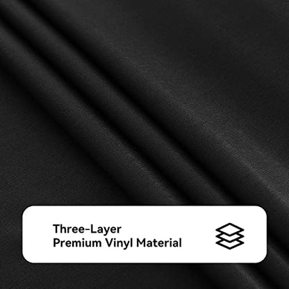 Romanstile 100% Waterproof PVC Tablecloth, Rectangle Oil Spill Proof Stain Resistant Vinyl Table Cloth, Wipe Clean Plastic Table Covers for Kitchen/Dining/Parties - 54 x 120 Inch, Black - color: Black, size: 54" x 120" (Rectangular)