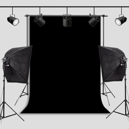 Black Backdrop，Virtual Black Background Sheet，Fabric Wrinkle Resistance Photo Background for Photo Studio Shooting Props，6x9FT - color: Black, size: 6x9ft