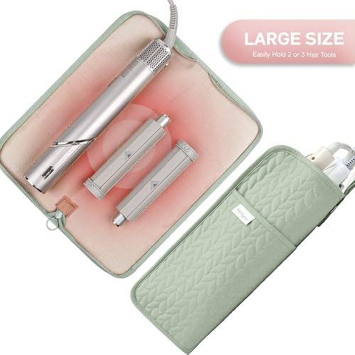 KarSyon Hot Tools Organizer Heat Resistant Mat Case Hair Tools Holder Travel Bag Portable Hair Styling Tools Cover Pouch for Curling Iron,Flat Iron,Hair Straightener (Sage Green) - color: Sage Green