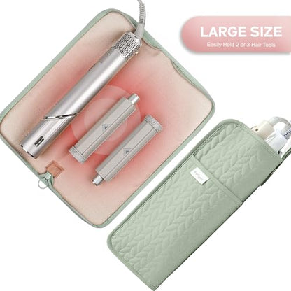 KarSyon Hot Tools Organizer Heat Resistant Mat Case Hair Tools Holder Travel Bag Portable Hair Styling Tools Cover Pouch for Curling Iron,Flat Iron,Hair Straightener (Sage Green) - color: Sage Green