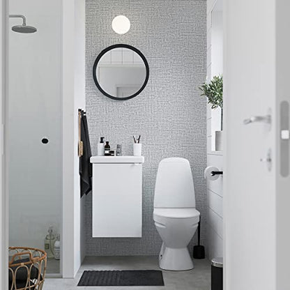 Grey Wallpaper Grasscloth Peel and Stick Wallpaper 17.7inchx393.7inch Textured Peel and Stick Grasscloth Removable Grey Contact Paper for Cabinets Self Adhesive Removable Wall Paper Vinyl - color: Grey-1, size: 17.7" x 393.7"