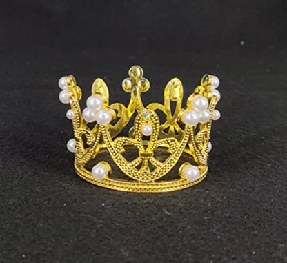 Newborn Baby Photo Shoot Props Outfits Faux Pearl Mini Crown Rhinestone Tiara Infant Photography Props Rhinestone Party Crown