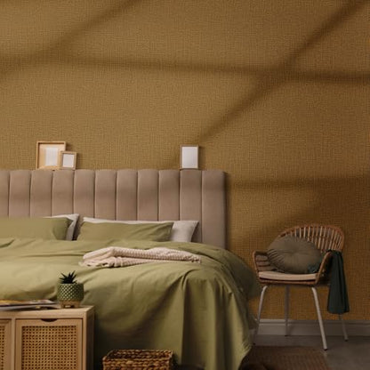 WADILE Grasscloth Peel and Stick Wallpaper 15.7in x 78.7in, Textured Contact Paper for Cabinets, Faux Linen Wall Paper Pull and Stick, Fabric Vinyl Wallpaper Self Adhesive Coffee - color: Coffee, size: 15.7" x 78.7"