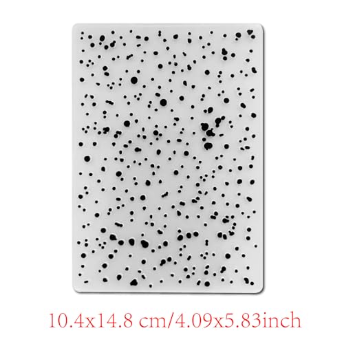 Arbuya Christmas Plastic Embossing Folders for Card Making Snowfall Texture Embossing Folder Templates for Scrapbooking Paper Crafting Home Decoration - color: Snowfall