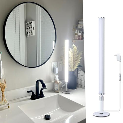 LED Vanity Lights for Mirror, Ultra bright/RA90/6000K/Remote Dimming Makeup Lights, Height Adjustable 12V/18W Fill Light for Mirror, for Make up, Photography, Video Recording Conference Lighting